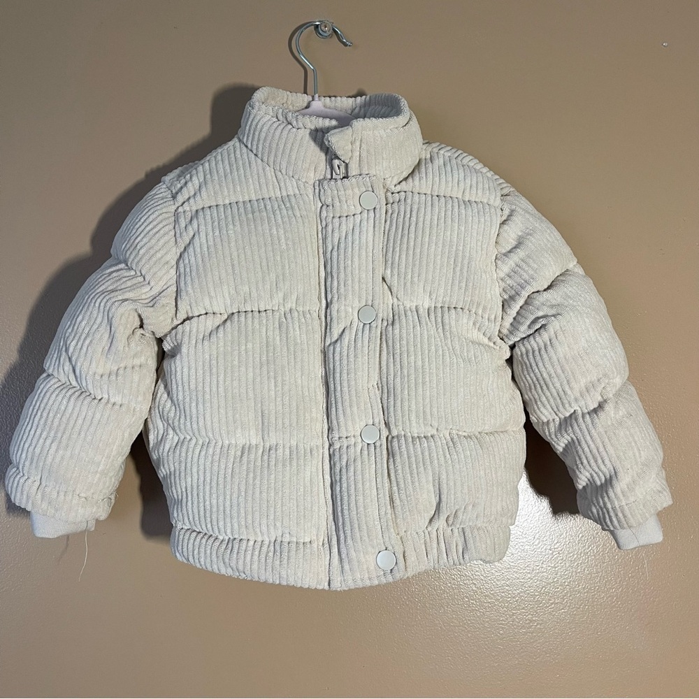 Cozy Cream Kids Puffer Jacket 2t